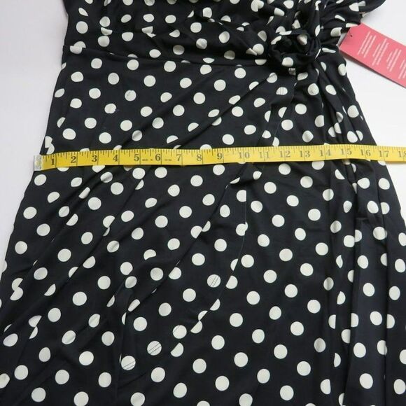 Truth & Fable Sleeveless A Line Dress Women's Size XL Black White Polka Dot - Picture 10 of 12